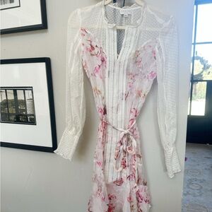 Chic Long Sleeve Floral Dress